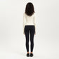 Ribbed Long Sleeve Fitted Top with Crew Neck and Thumbhole Cuffs