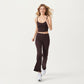 High Waist Wide Leg Sweatpants with Ruffle Hem Detail