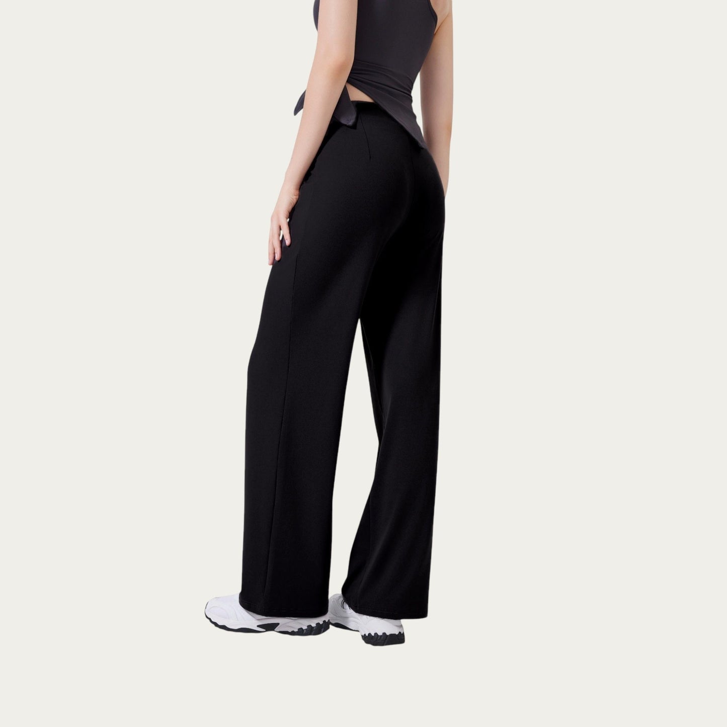 High Waist Drawstring Wide Leg Sweatpants with Relaxed Fit