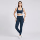 Padded Contrast Trim Sports Bra Tank Top Square Neck Workout Yoga Crop Top