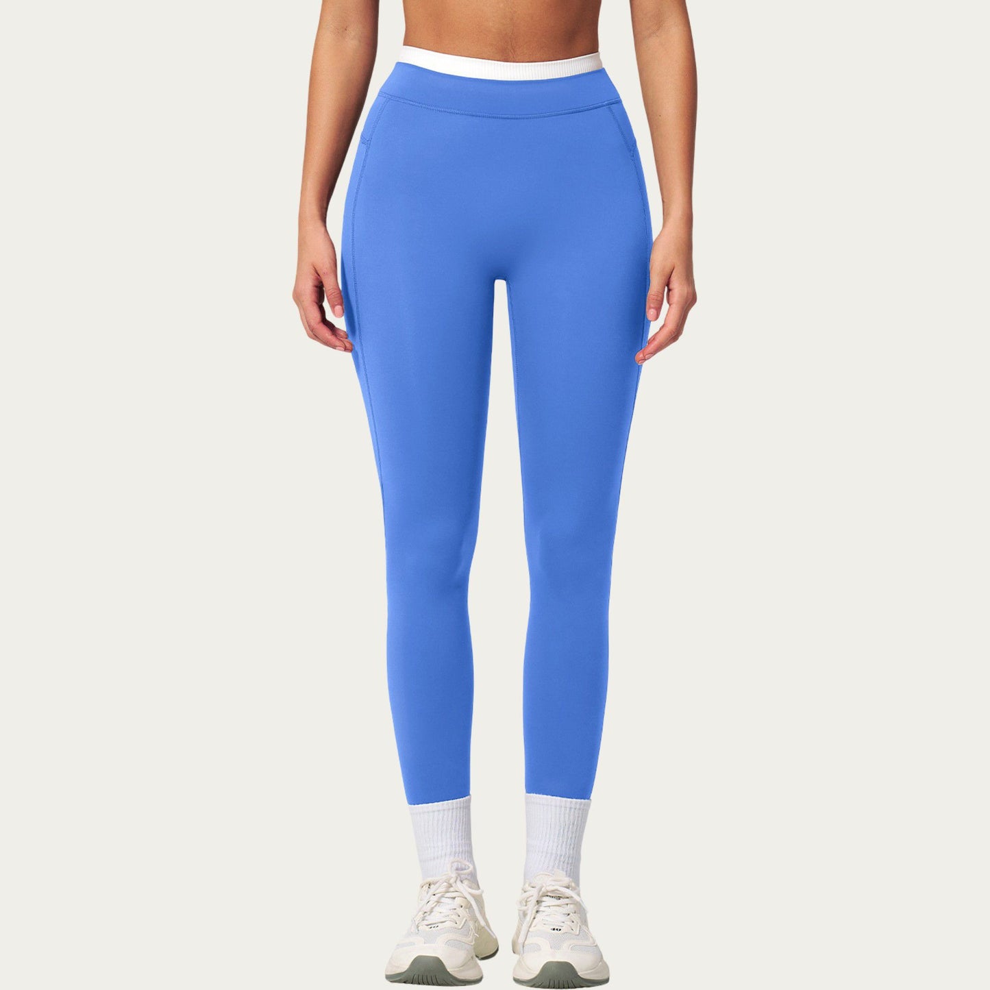 High Waist Leggings with Smooth Stretch Fit and Side Seam Detail