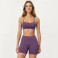 Strappy Sports Bra with Crisscross Back and Smooth Stretch Fit
