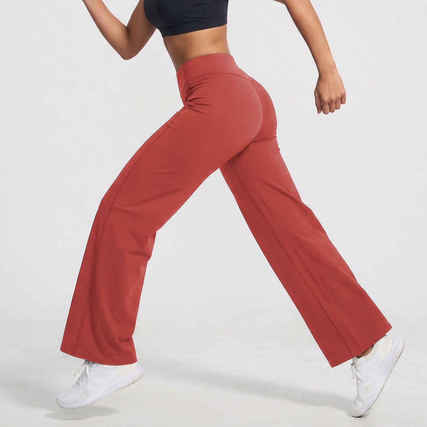 High Waist Wide Leg Yoga Pants Stretch Workout Pants