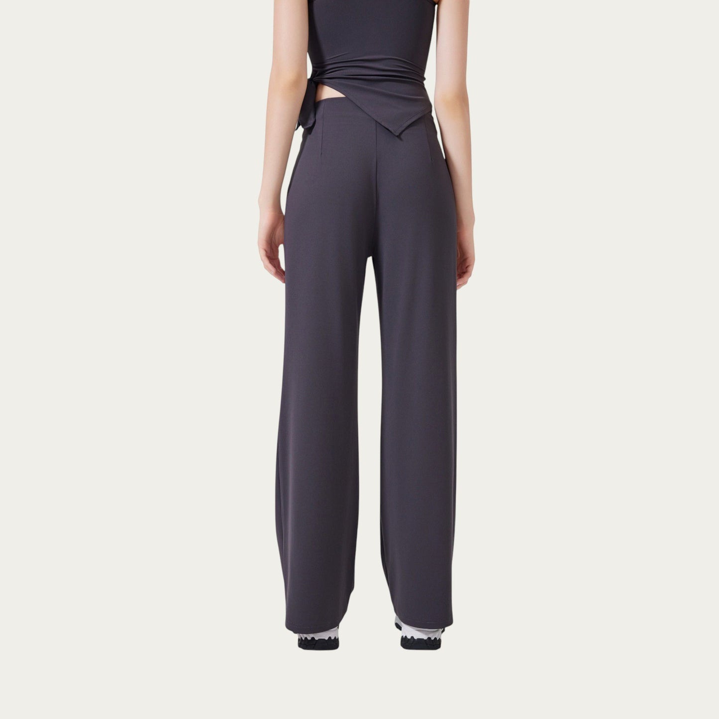 High Waist Drawstring Wide Leg Sweatpants with Relaxed Fit
