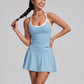 Contrast Trim Cami Tank Top Scoop Neck Sleeveless Workout Yoga Tennis Activewear Top