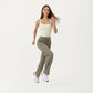 High Waist Wide Leg Sweatpants with Side Pockets and Smooth Stretch Fabric