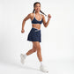 Padded Halter Sports Bra Tank Top Contrast Trim Workout Yoga Crop Top