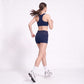 Polka Dot Foldover Waist Fitted Athletic Shorts for Yoga Dance Gym Workouts Running