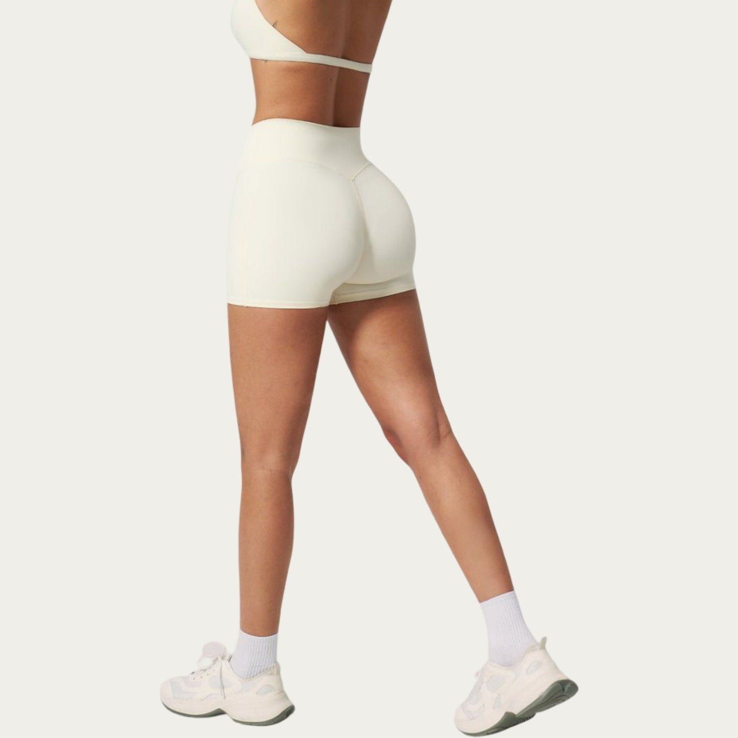 High Waist Mini Biker Shorts with Smooth Stretch Fabric and Supportive Fit