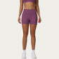 High Waist Biker Shorts with Smooth Stretch Knit Fabric