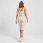High Waist Capri Leggings Side Slit Cropped Workout Yoga Pants