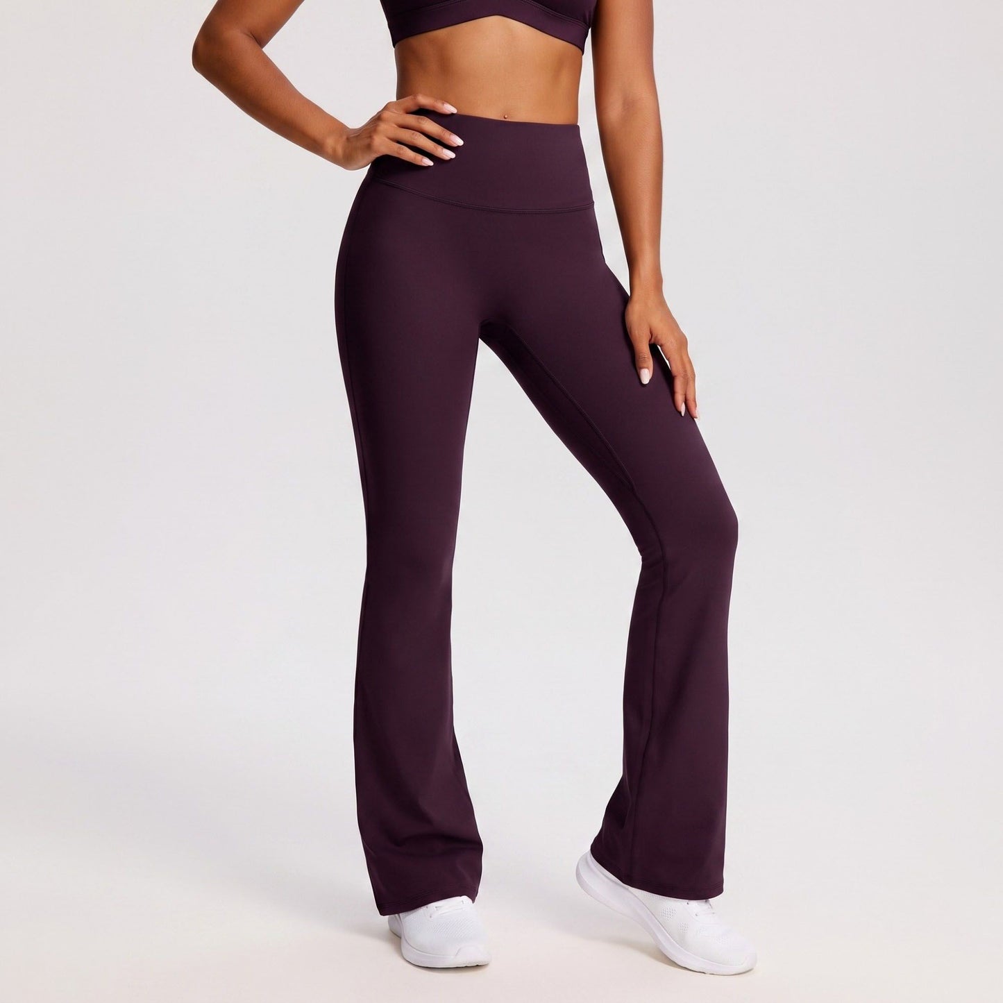 High Waist Scrunch Back Flare Leggings Stretch Yoga Pants