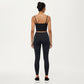 Longline Cami Sports Bra with Adjustable Straps and Straight Neckline