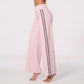 High Waist Wide Leg Workout Pants with Contrast Side Stripes