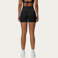 High Waist Biker Shorts with Smooth Stretch Knit Fabric