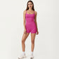 Spaghetti Strap Active Cami Top with Square Neck and Smooth Stretch Fit