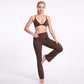 Layered V Neck Sports Bra Double Strap Workout Top
