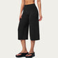 High Waist Capri Wide Leg Pants with Smooth Stretch Fabric and Relaxed Fit