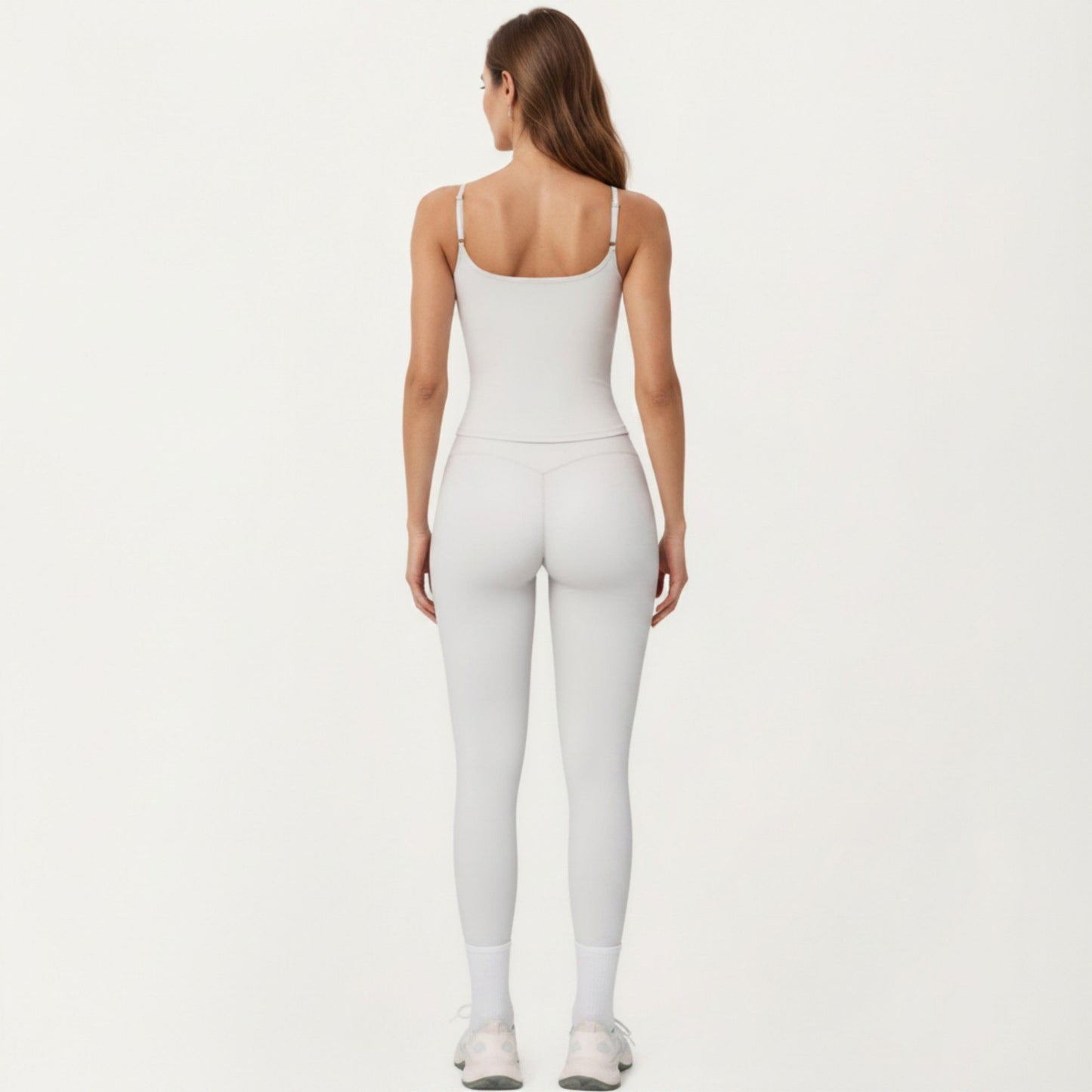 Spaghetti Strap Active Cami Top with Scoop Neck and Smooth Stretch Fit