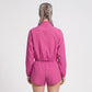 Cropped Full Zip Workout Jacket Lightweight Active Layer