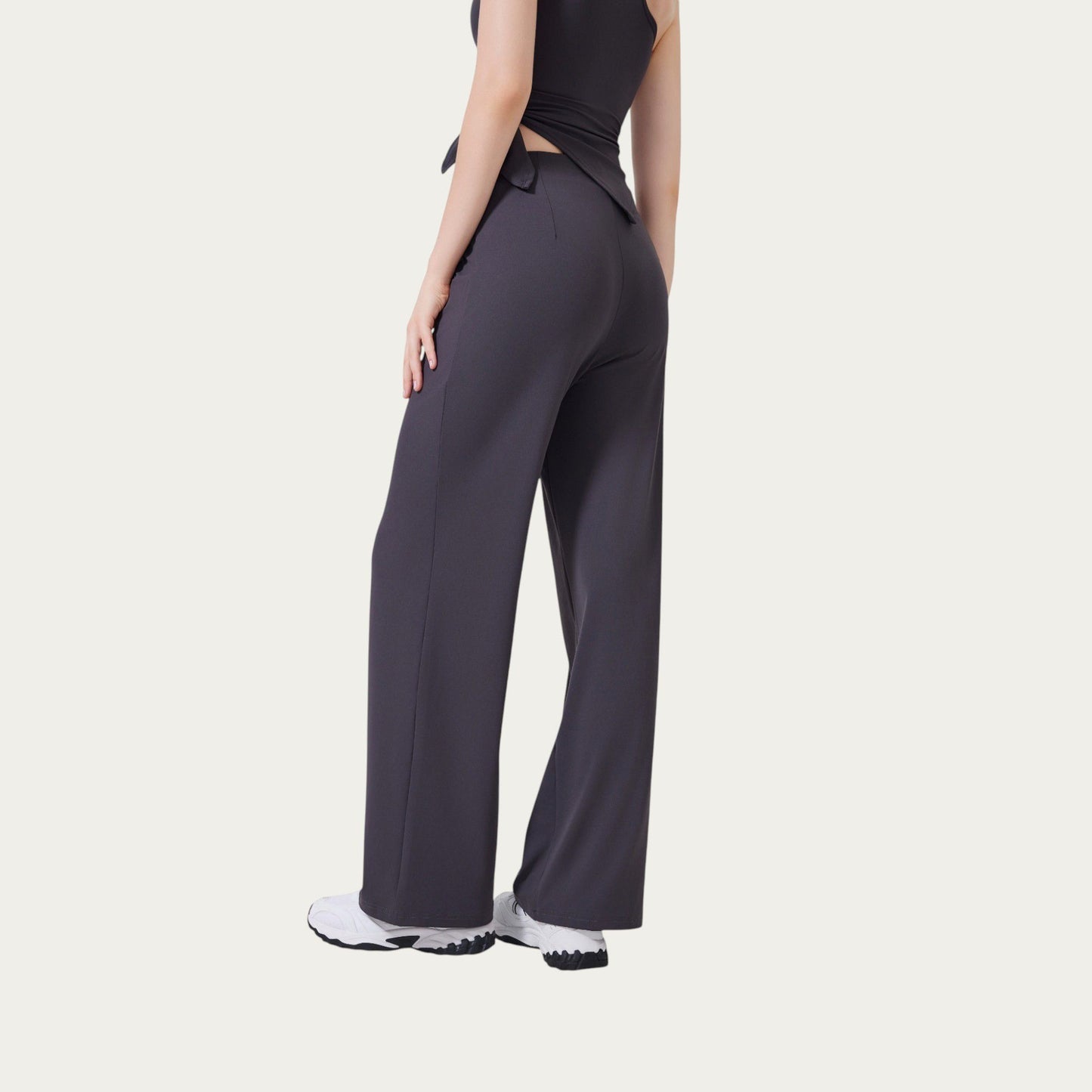 High Waist Drawstring Wide Leg Sweatpants with Relaxed Fit