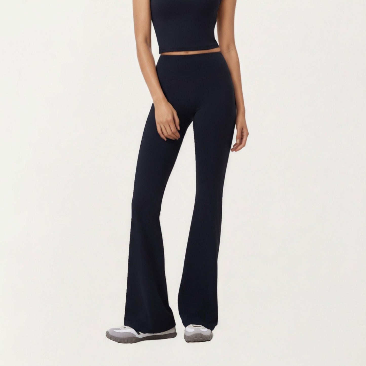 High Waist Flare Sweatpants with Seamless Stretch Fit