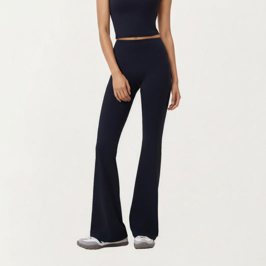 High Waist Flare Sweatpants with Seamless Stretch Fit