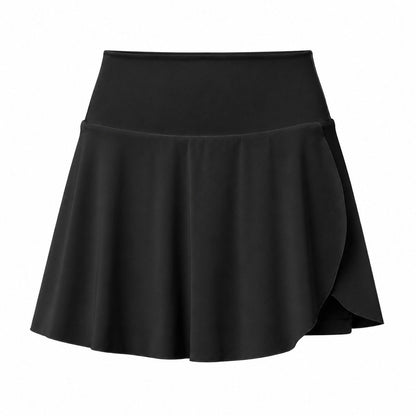 High Rise Flowy Athletic Skort with Side Pocket and Built-In Shorts