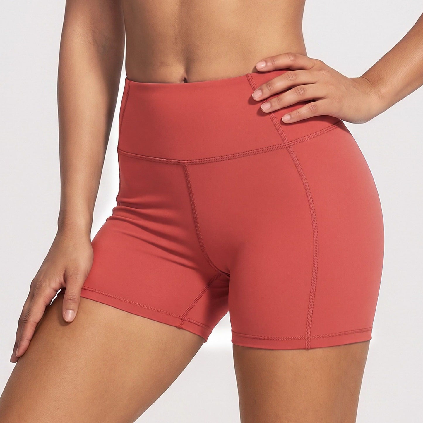 High Waist Biker Shorts Stretch Workout Yoga Shorts