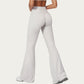 High Waist Flare Yoga Pants with Wide Leg Stretch Fit and Seam Detail