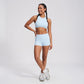 Padded High Neck Racerback Sports Bra Tank Top Workout Yoga Crop Top