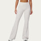 High Waist Flare Yoga Pants with Wide Leg Stretch Fit and Seam Detail