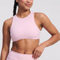Padded High Neck Racerback Sports Bra Tank Top Workout Yoga Crop Top