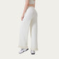 High Waist Wide Leg Sweatpants with Ruffle Hem Detail