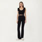 High Waist Flare Sweatpants with Slim Fit Stretch Fabric