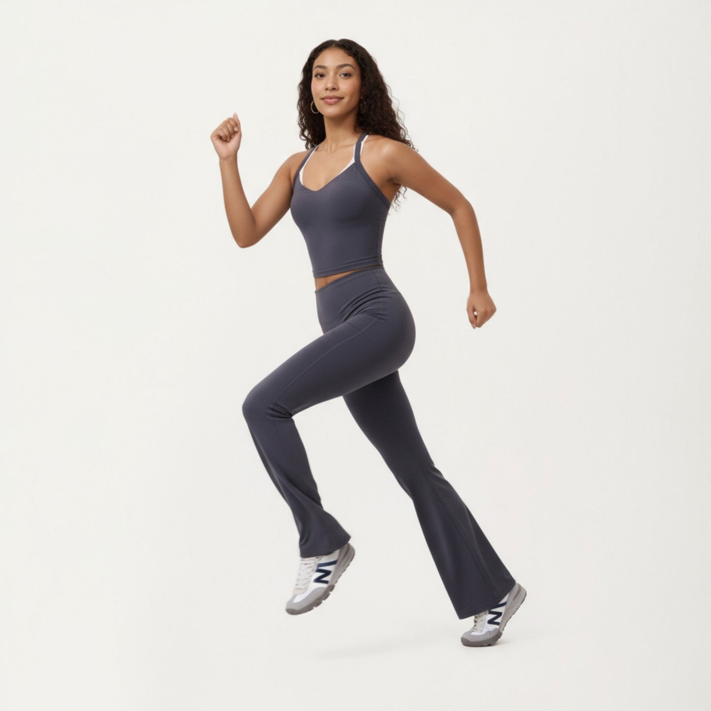 High Waist Flare Sweatpants with Seamless Stretch Fit
