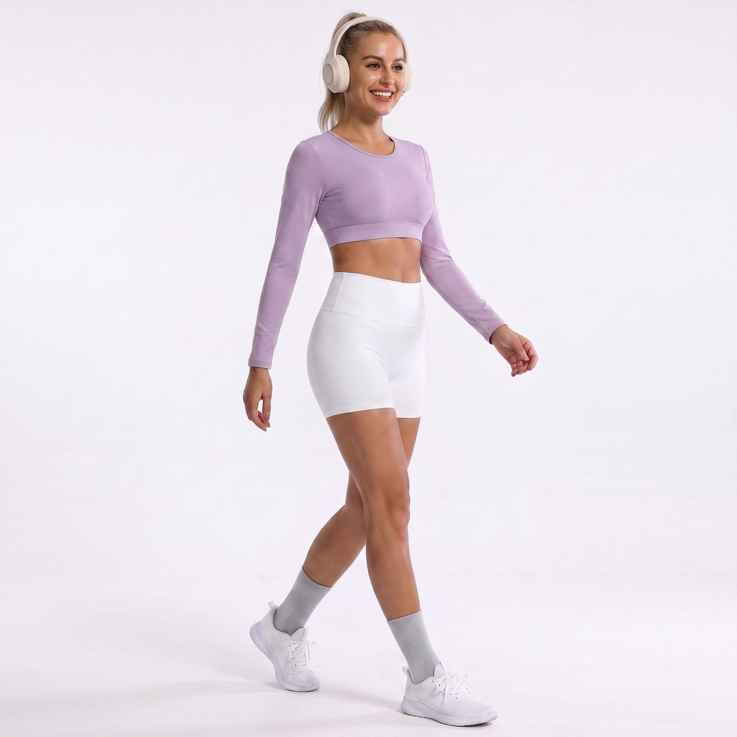 High Waist Biker Shorts Stretch Workout Yoga Shorts