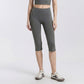 High Waist Capri Leggings with Wide Waistband Smooth Stretch Pull On Workout Yoga Pants