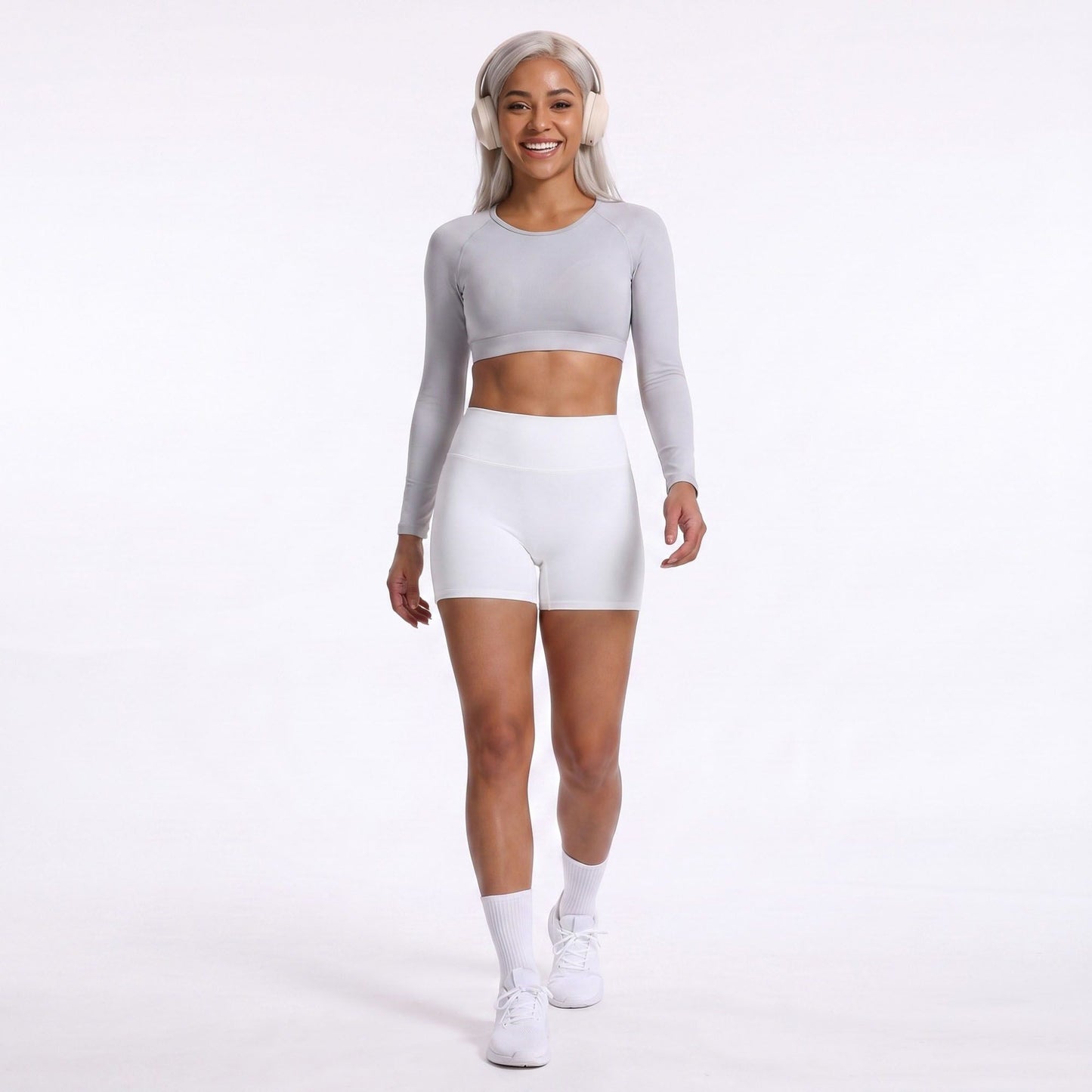 High Waist Scrunch Biker Shorts Stretch Workout Yoga Shorts