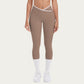 High Waist Crossover Leggings with Contoured Fit and V-Shaped Waistband