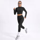 Cropped Full Zip Workout Jacket with Thumbholes