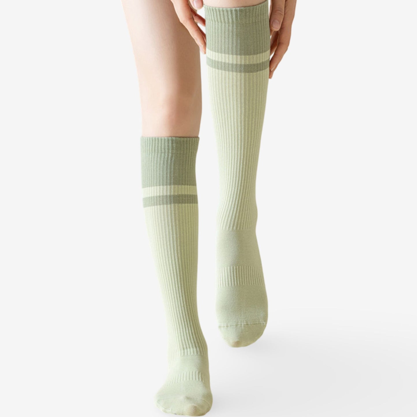 Colorblock Calf Compression Yoga Socks for Fitness and Pilates 3 Pack