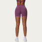 High Waist Biker Shorts with Smooth Stretch Knit Fabric