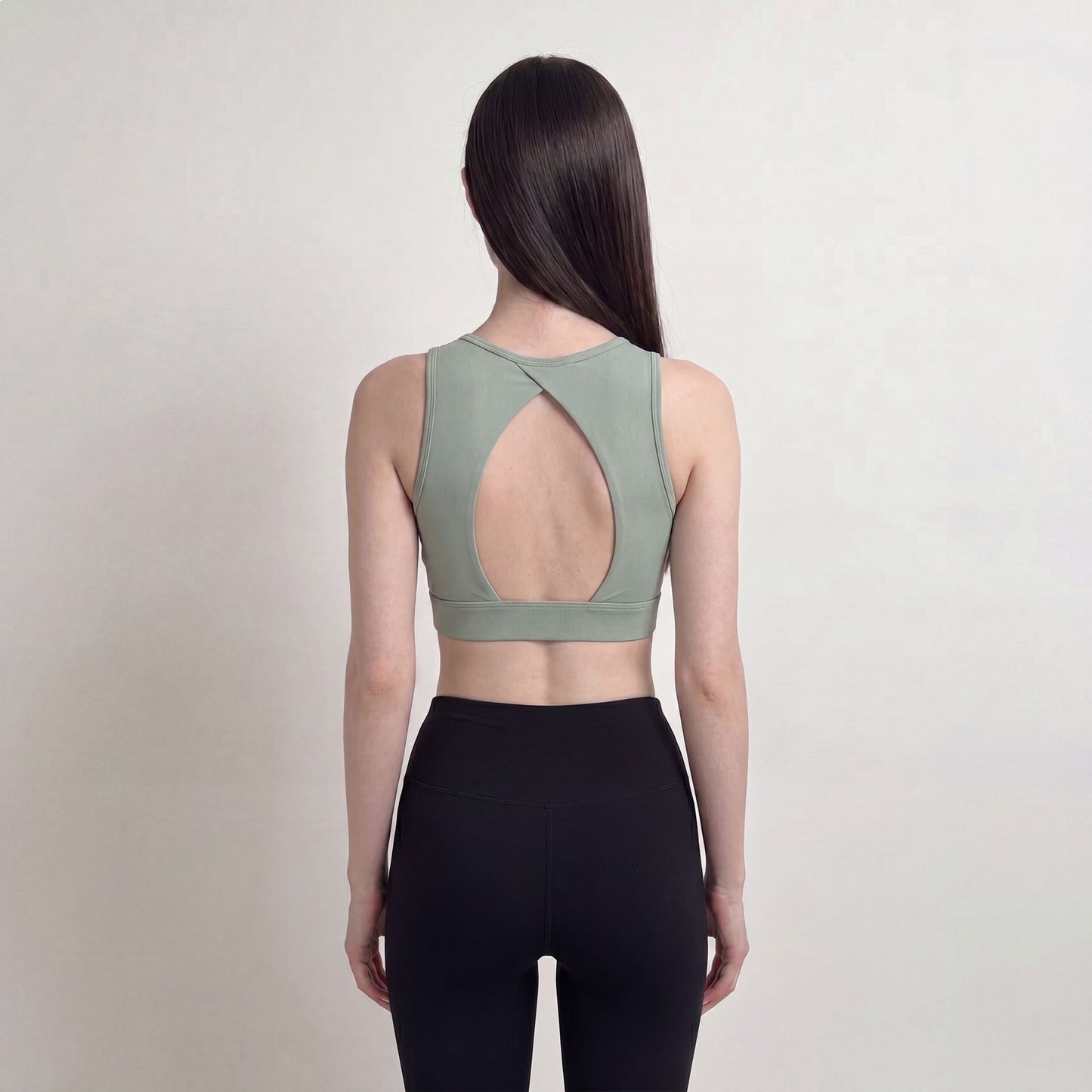 Cropped Sports Bra Tank with High Neck Sleeveless Fitted Workout Yoga Training Top