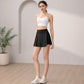 High Rise Flowy Athletic Skort with Side Pocket and Built-In Shorts