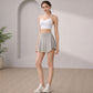 High Rise Flowy Athletic Skort with Side Pocket and Built-In Shorts