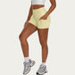 High Waist Biker Shorts with Side Pockets and Smooth Stretch Fit