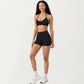 Halter Sports Bra with V Neckline and Smooth Stretch Fit