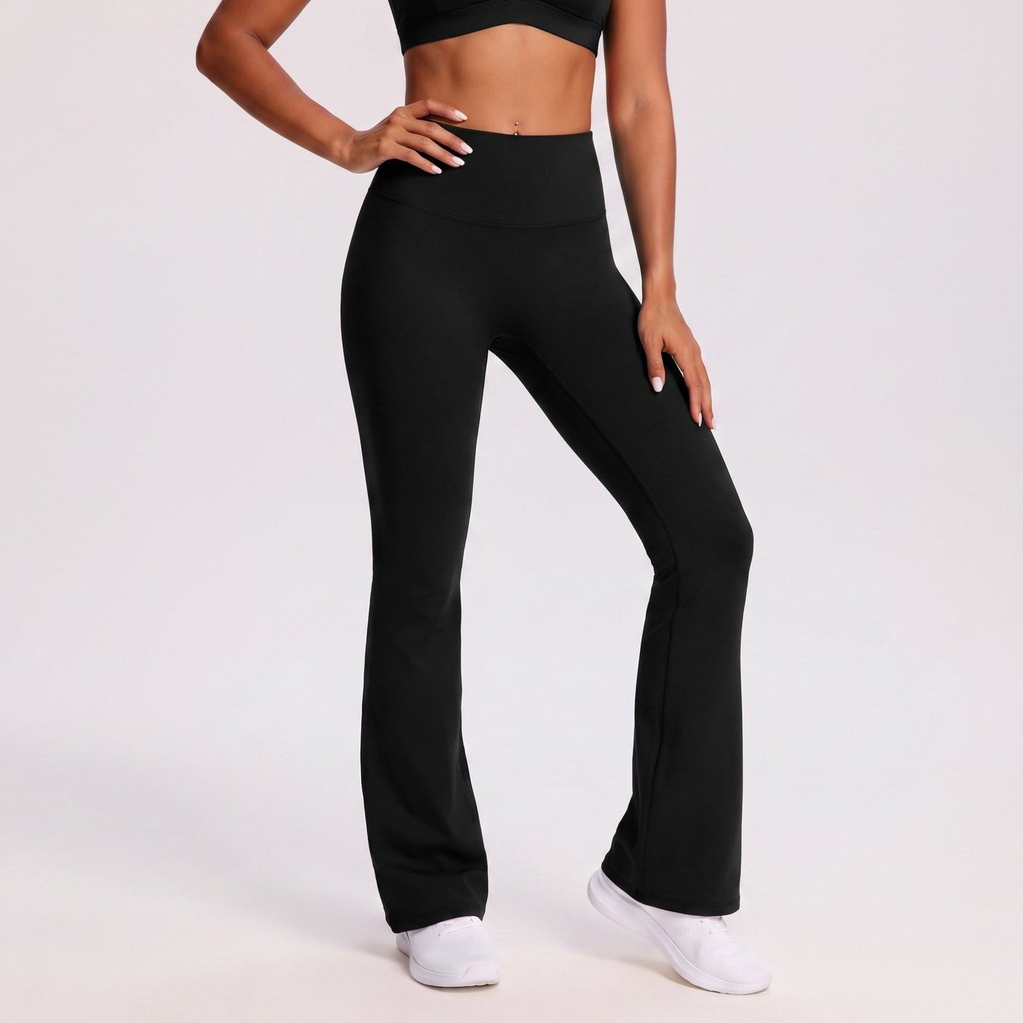 High Waist Scrunch Back Flare Leggings Stretch Yoga Pants