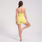 Halter Neck Active Romper Sleeveless Open Back Workout Yoga One Piece Shorts Jumpsuit